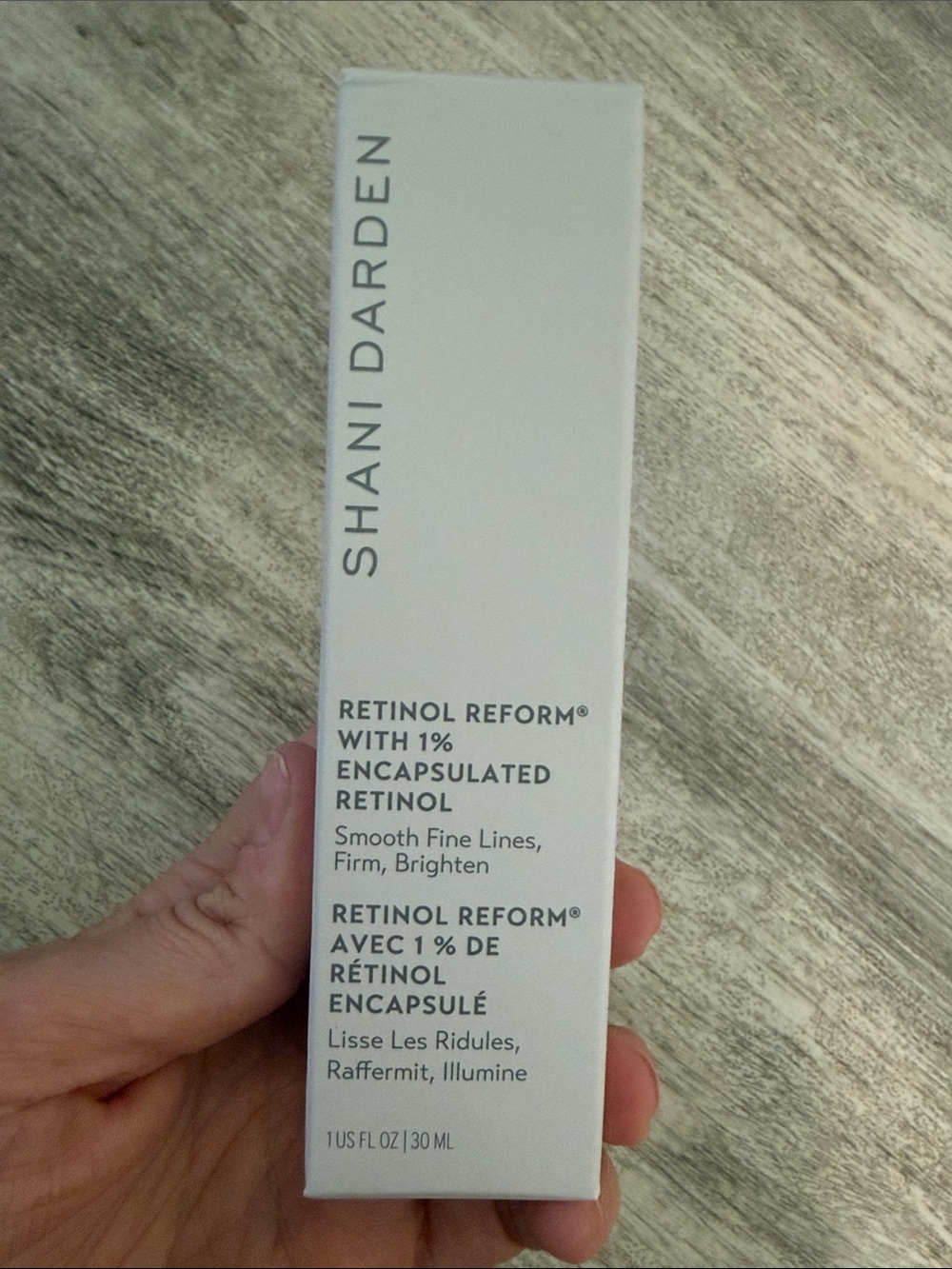 Shani Darden Retinol Reform in white packaging
